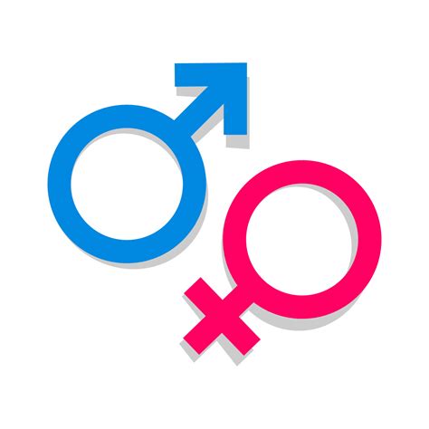 Male Female Icons Gender Symbol Vector Male And Female Symbols