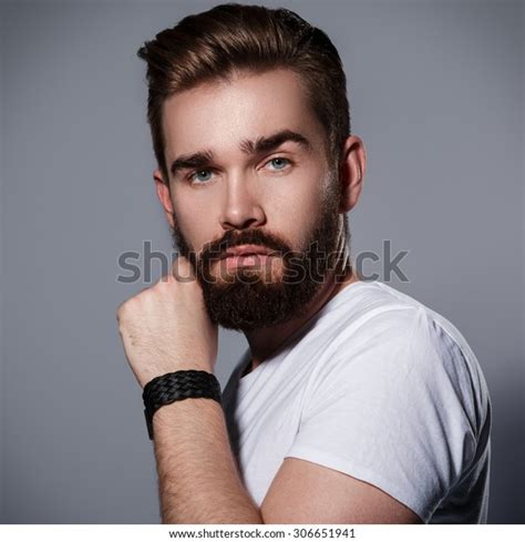 Portrait Handsome Man Beard Stock Photo Edit Now 306651941