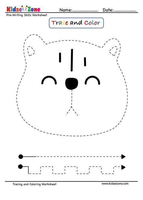 Bear Letter B Trace And Color Worksheet Kidzezone