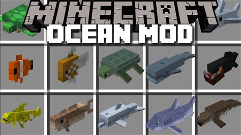 Minecraft Ocean Mod Play With Fish In The Sea And Catch Them To Eat