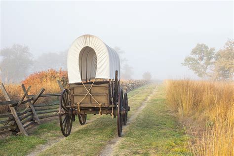 Wagon Along The Oregon Trail At Whitman Photograph By