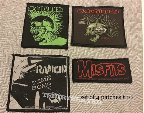 the exploited misfits rancid patch set of 4 tshirtslayer tshirt and battlejacket gallery