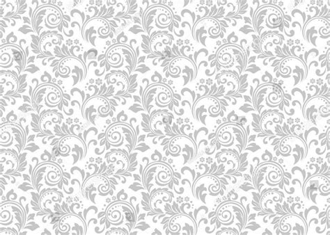 White Damask Gray Grey Floral Pattern Background Vinyl
