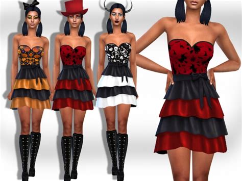 Cute Halloween Costume Dresses By Saliwa At Tsr Sims 4 Updates