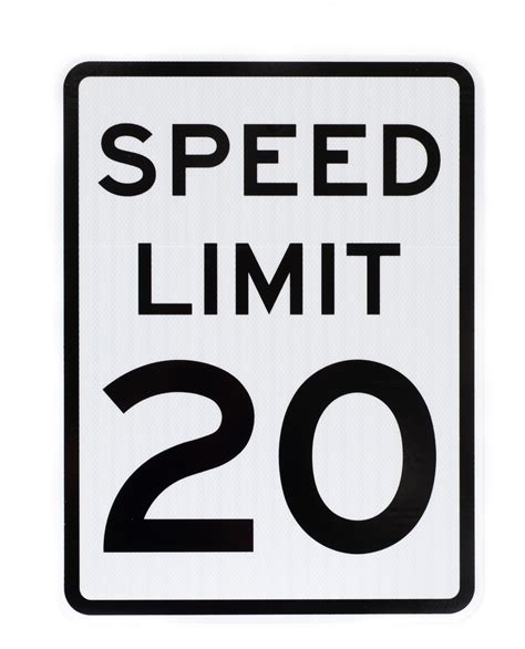 Speed Limit Sign 20 Traffic Signs Zing Green Products