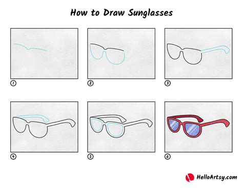 How To Draw Sunglasses Really Easy Drawing Tutorial