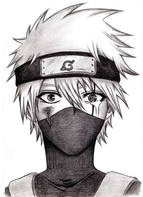 Desenho Do Kakashi Hatake Naruto Kakashi Naruto Sketch Kakashi