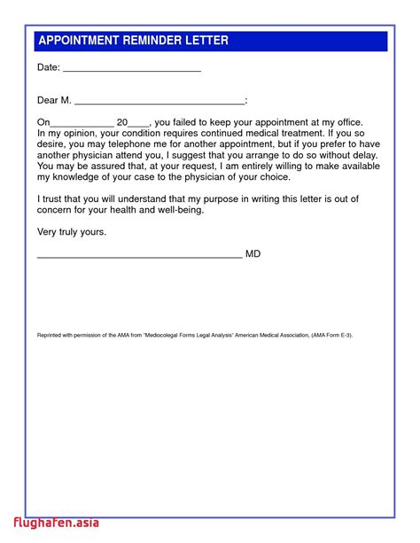 Patient Appointment Reminder Template