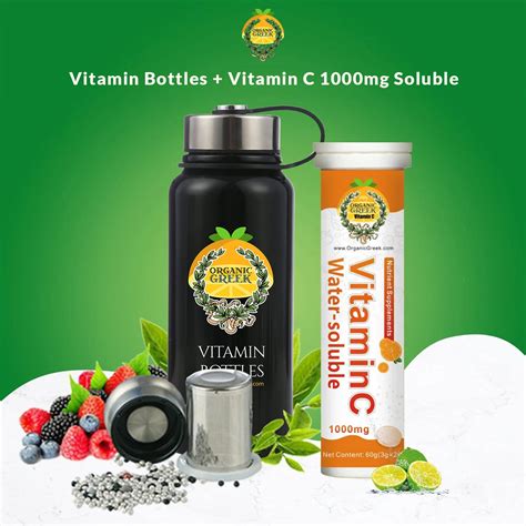 Organic Greek Alkaline Vitamin Bottles Vitamin C 1000mg Soluble