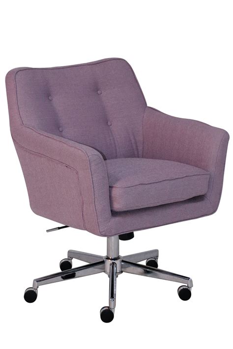Serta Style Ashland Home Office Chair Lilac Twill Fabric