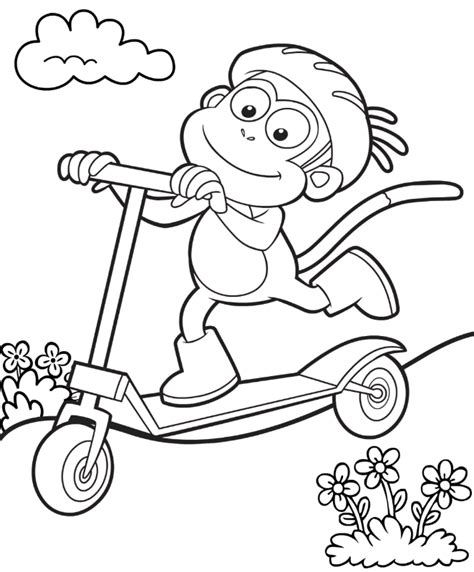 Scooter Coloring Pages Coloring Home