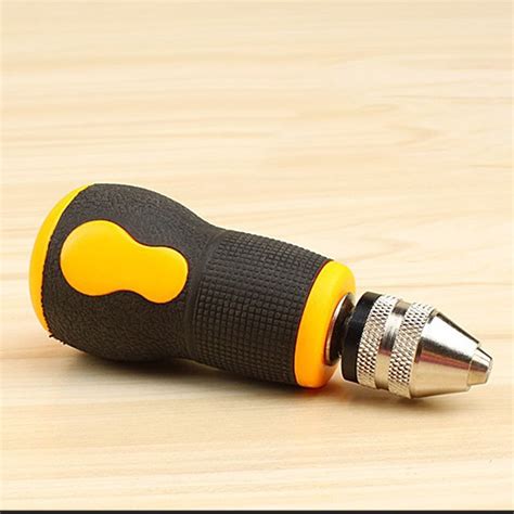 Mini Size Portable Small Hand Drill With 10pcs Twist Drill Bits Set