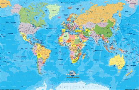 Cartina Mondo Dettagliata