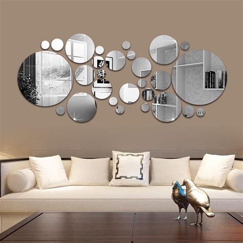 3d Mirror Wall Sticker Wall Decor Bedroom Living Room Mirrors Rooms