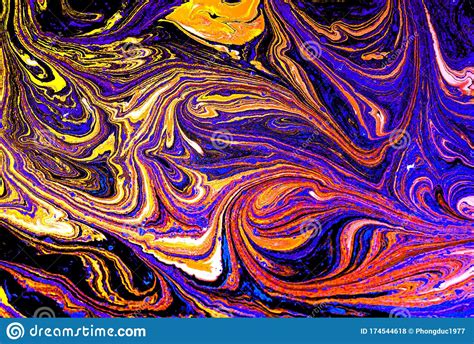 Marbled Blue And Gold Abstract Background Liquid Marble Pattern