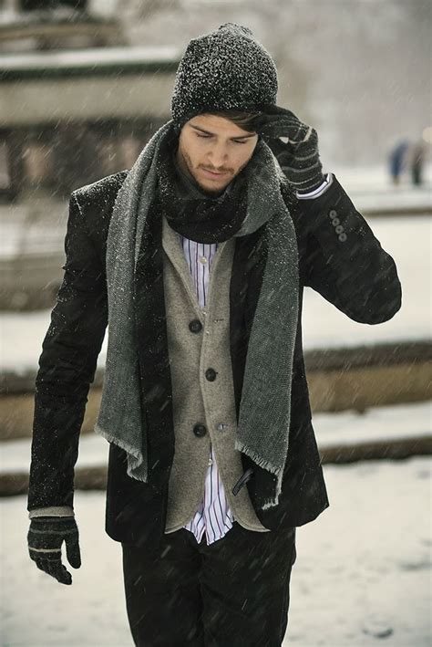 Beanies Scarfs Gloves Snow Stay Warm Sharp Dressed Man Well