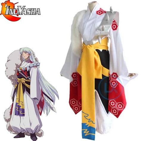 In Stock Anime Inuyasha Sesshoumaru Cosplay Costume Men Full Outfits