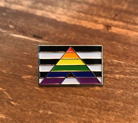 Gay Ally Lgbtq Rainbow Flag 1 Lapel Pin Badge Lgbt Etsy