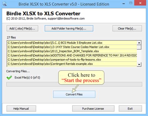 We support a lot of different file formats like pdf, docx, pptx, xlsx and many more. Convert Batch XLSX Files to XLS Format with XLSX to XLS ...