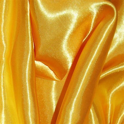 Buy Bini Fabrics Golden Yellow Silky Satin Dress Fabric Plain Satin