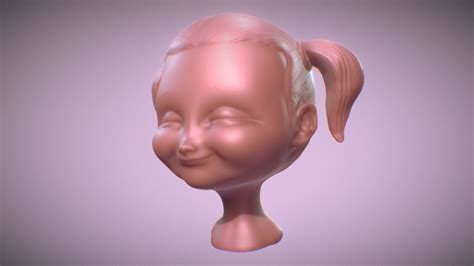 girl toon 3d model by omar hp [03e7a94] sketchfab