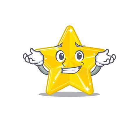 A Picture Of Grinning Shiny Star Cartoon Design Concept Stock Vector
