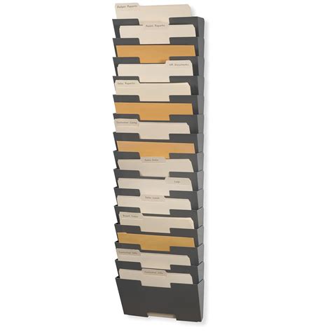 Buy Wall File Holder Metal Vertical Letter Size Rack Storage Paperwork