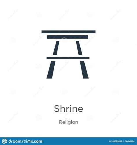 Shrine Icon Vector Trendy Flat Shrine Icon From Religion Collection