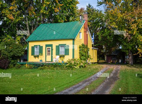 A Rural Quebec Home In The Countryside With Fall Foliage Color Near