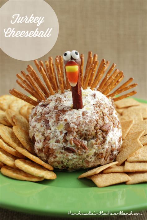 Turkey Cheeseball From Handmade In The Heartland Thanksgiving 2014