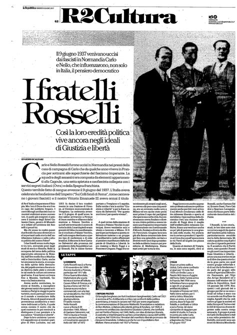 Il Cento Studi Ricorda Gli 80 Anni Della Morte Di Carlo Rosselli Il