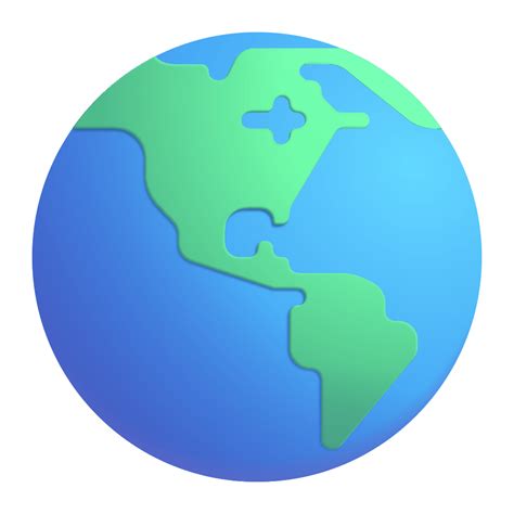 Globe Showing Americas 3d Icon Fluentui Emoji 3d Iconpack Microsoft