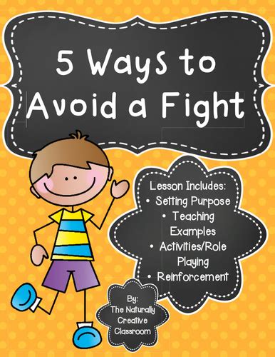 5 Ways To Avoid A Fight Teaching Resources