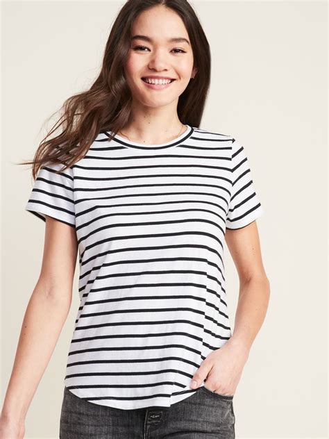 everywear striped short sleeve tee for women old navy tees for women womens trendy tops t