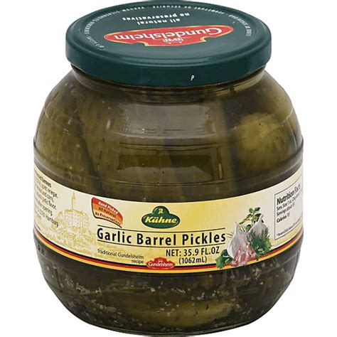 Kuhne Kosher Barrel Pickles Garlic Shop Rons Supermarket