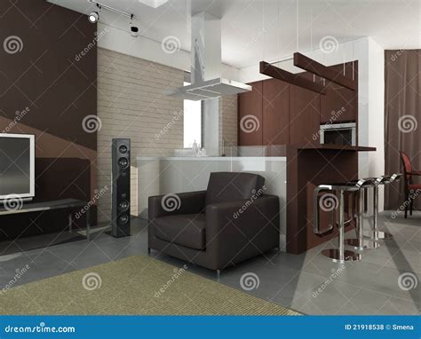 Modern Interior Design Stock Illustration Illustration Of House 21918538