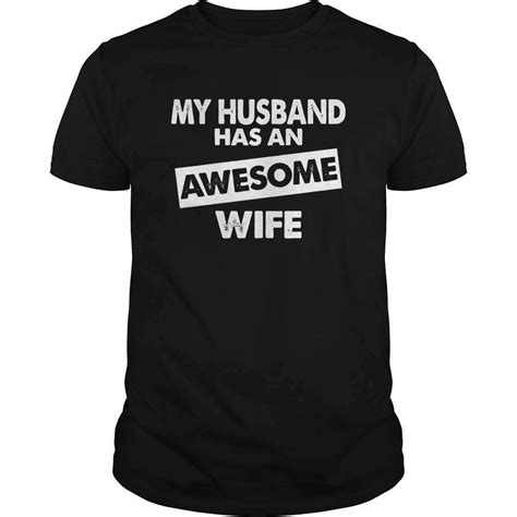 my husband has an awesome wife husband and wife shirt hoodie sweatshirt fridaystuff