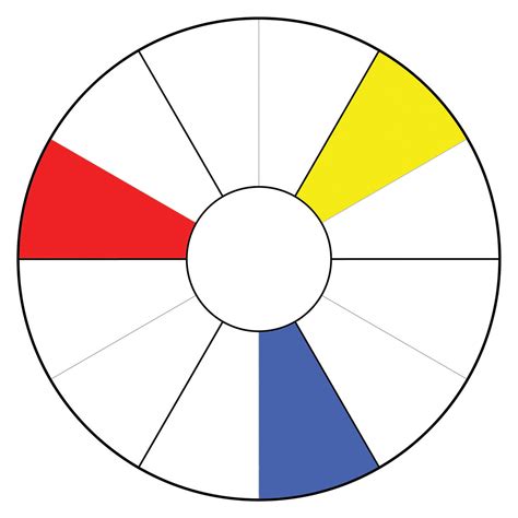 Colour Wheel Template For Primary School And Secondary School Art Students