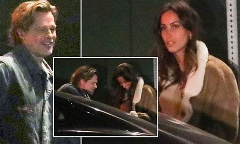 Brad Pitt Looks Smitten With Ines De Ramon 29 As Pair Embrace And
