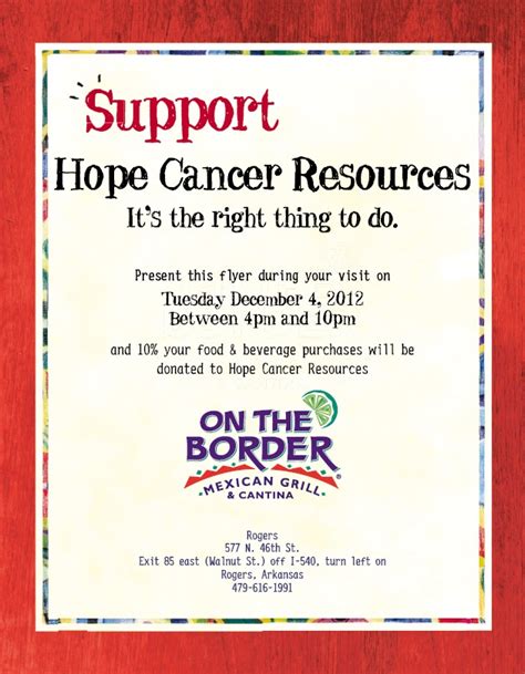 Hope Cancer Resources Join Us On The Border