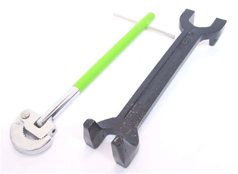 2pc Basin Wrenches Plumbing Adjustable Fixed Tap Nut Spanner Tz Pb042