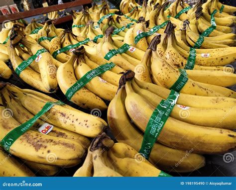 Bananas Are Being Sold On The Display Table Editorial Image Image Of