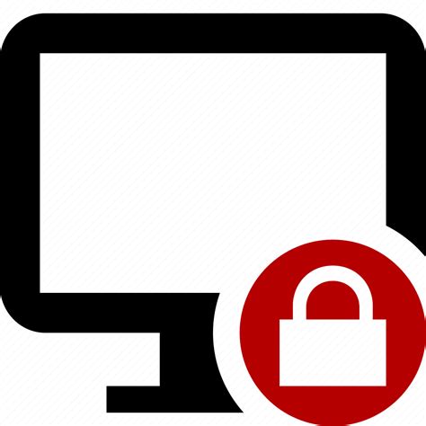Computer Desktop Display Lock Monitor Screen Icon Download On