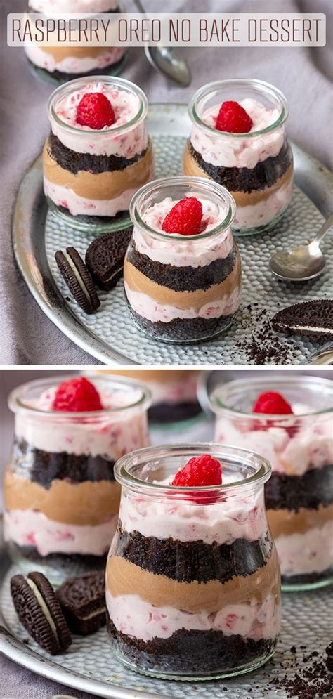 Raspberry Oreo No Bake Dessert Happy Foods Tube