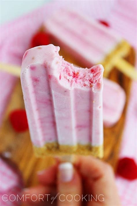 Raspberry Cheesecake Popsicles The Comfort Of Cooking