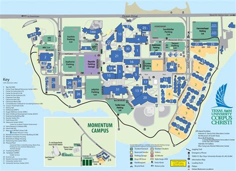 Campus Map Texas Aandm University Corpus Christi Texas Aandm Map