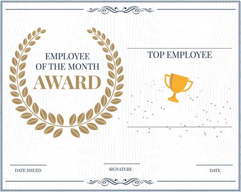 Employee Of The Month Award Awards Certificates Template Certificate