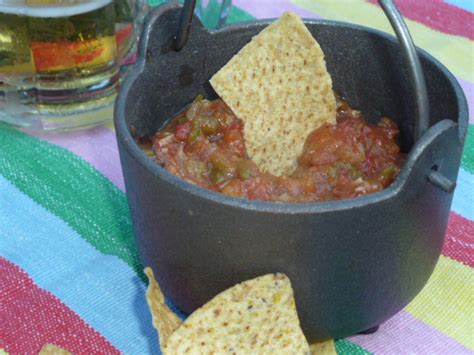 Roasted Hatch Green Chile And Tomato Salsa Recipe On