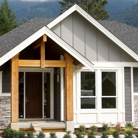West Coast Style Home House Exterior Details Stock Image Image Of
