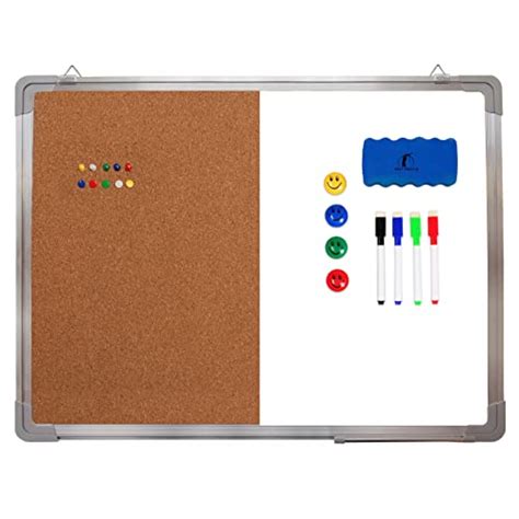 Combination Whiteboard Bulletin Board Set 24 X 18 Dry Erasecork